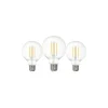 Flerpack 3x Eglo LED Globe E27 Filament Klar 12W 470lm - 827 Extra Varm Vit | Ersättare 40W