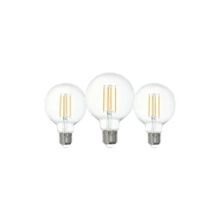Flerpack 3x Eglo LED Globe E27 Filament Klar 12W 470lm - 827 Extra Varm Vit | Ersättare 40W