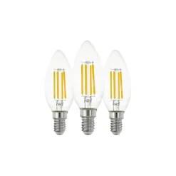 Flerpack 3x Eglo LED Kronljus E14 Filament Klar 21W 806lm - 827 Extra Varm Vit | Ersättare 60W