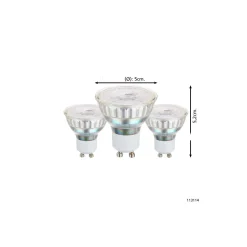 Flerpack 3x Eglo LED Spot GU10 PAR16 13.5W 345lm 38D - 830 Varm Vit | Ersättare 50W