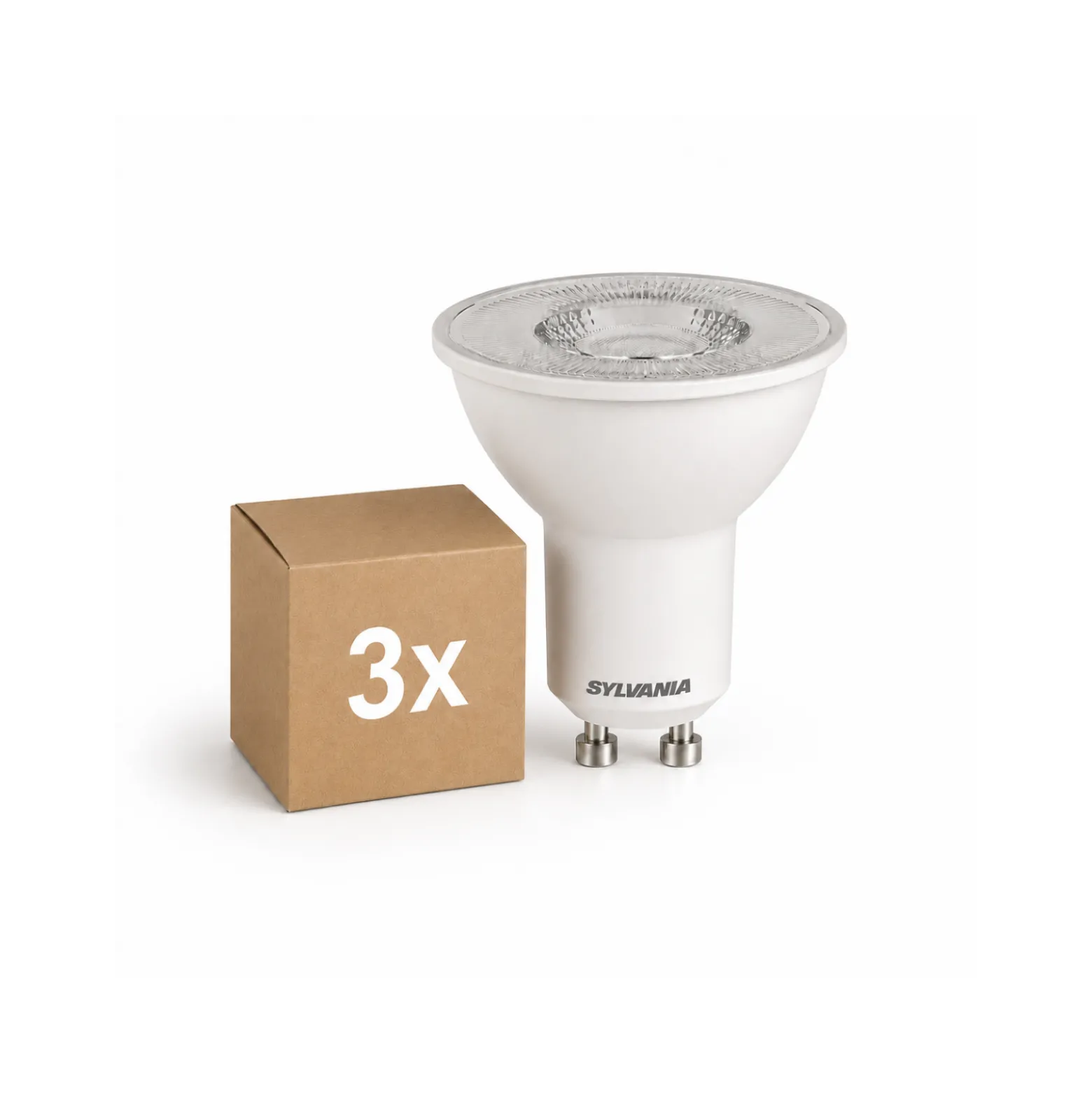 Flerpack 3x Sylvania RefLED ES50 LED Spot GU10 PAR16 230lm 36D - 830 Varm Vit | Ersättare 25W