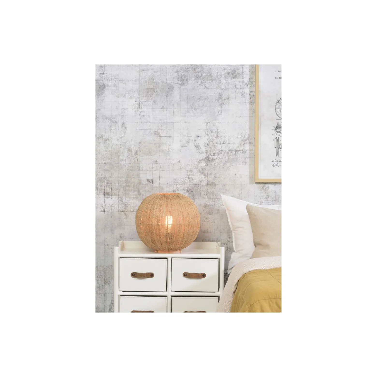 Good&Mojo Bordslampa Iguazu Textil Brun L | Passande för 1x E27