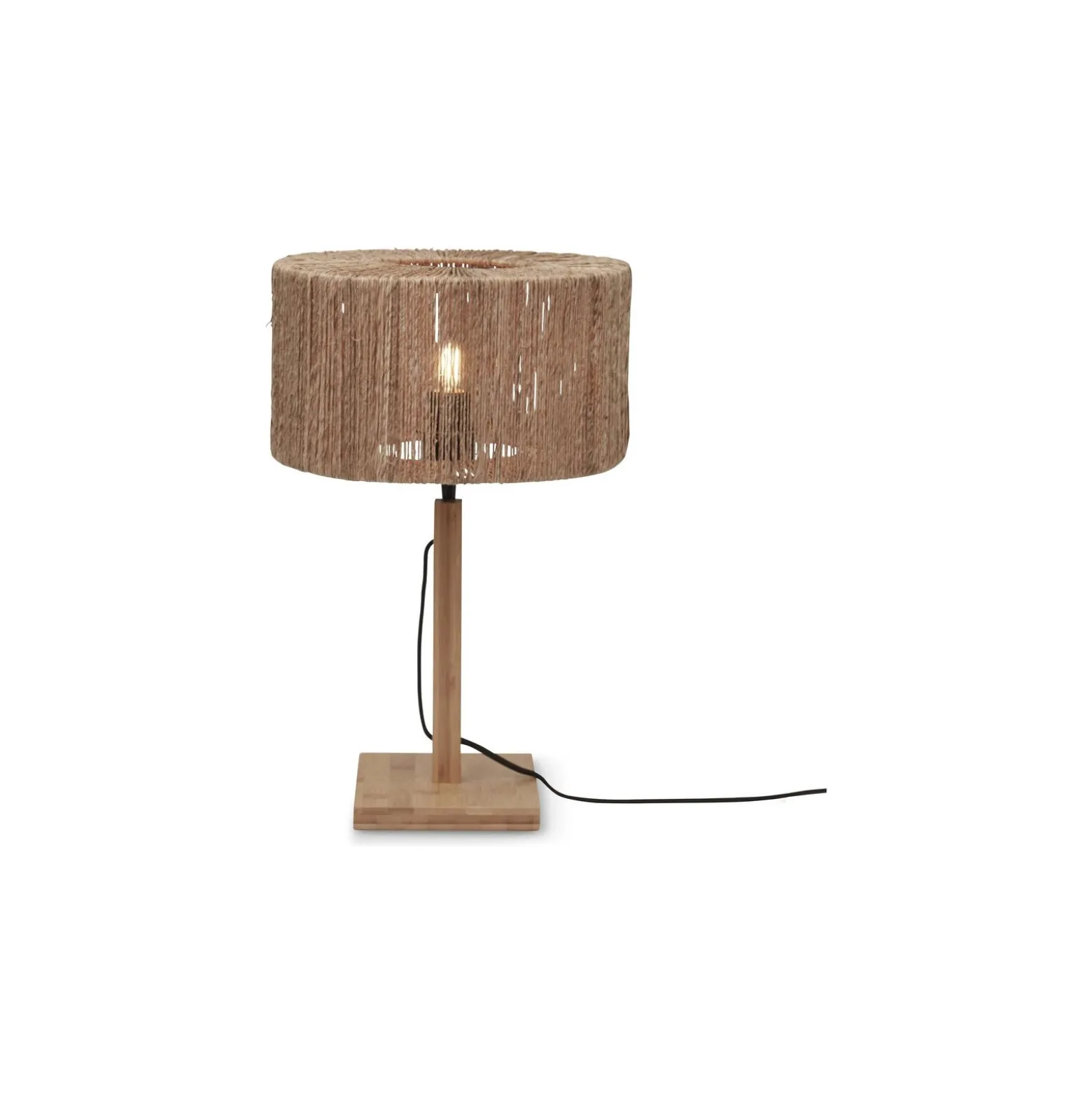 Good&Mojo Bordslampa Iguazu Textil Brun S | Passande för 1x E27