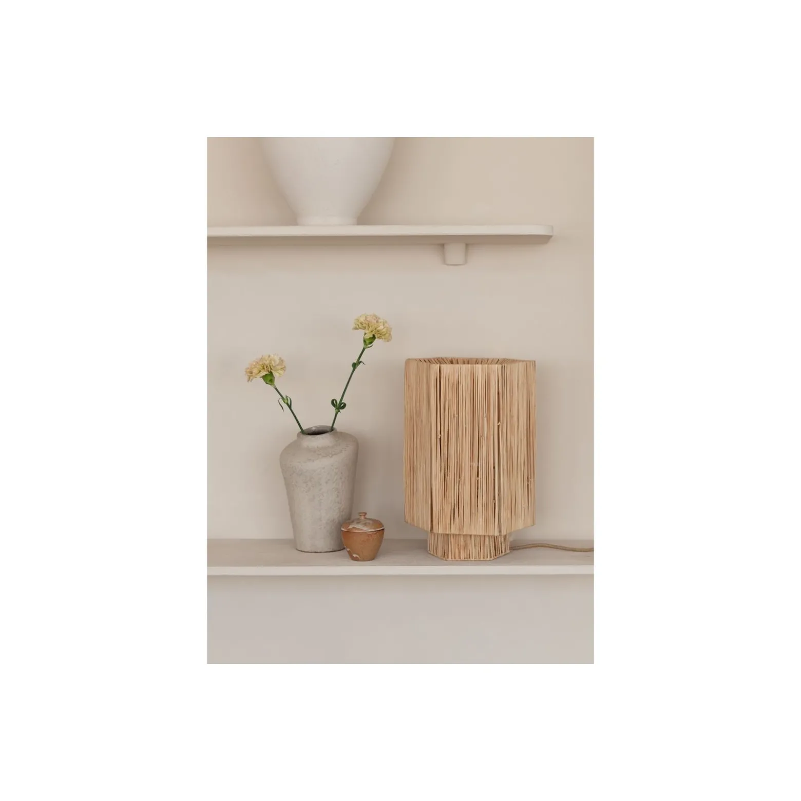 Good&Mojo Bordslampa Panama Rotting Natural L | Passande för 1x E27