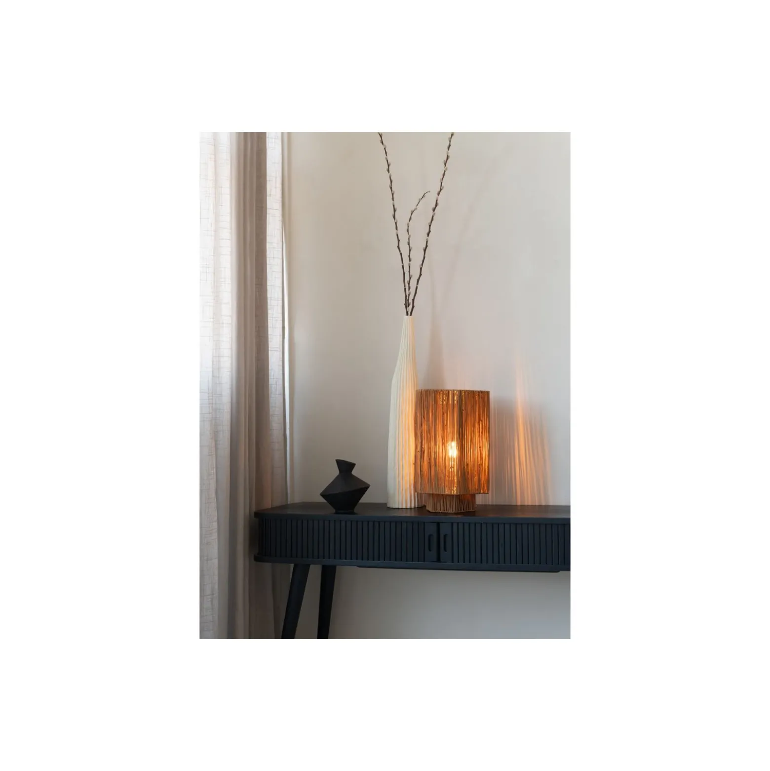 Good&Mojo Bordslampa Panama Rotting Brun L | Passande för 1x E27