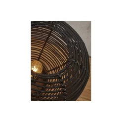 Good&Mojo Bordslampa Tanami Rattan Svart | Passande för 1x E27