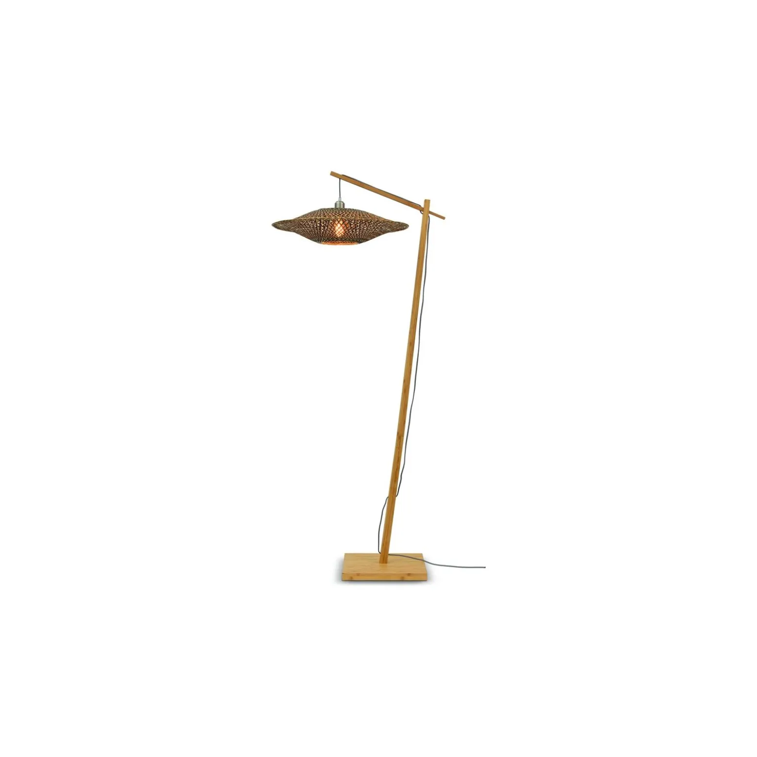 Good&Mojo Golvlampa Bali Bambu Svart | Passande för 1x E27