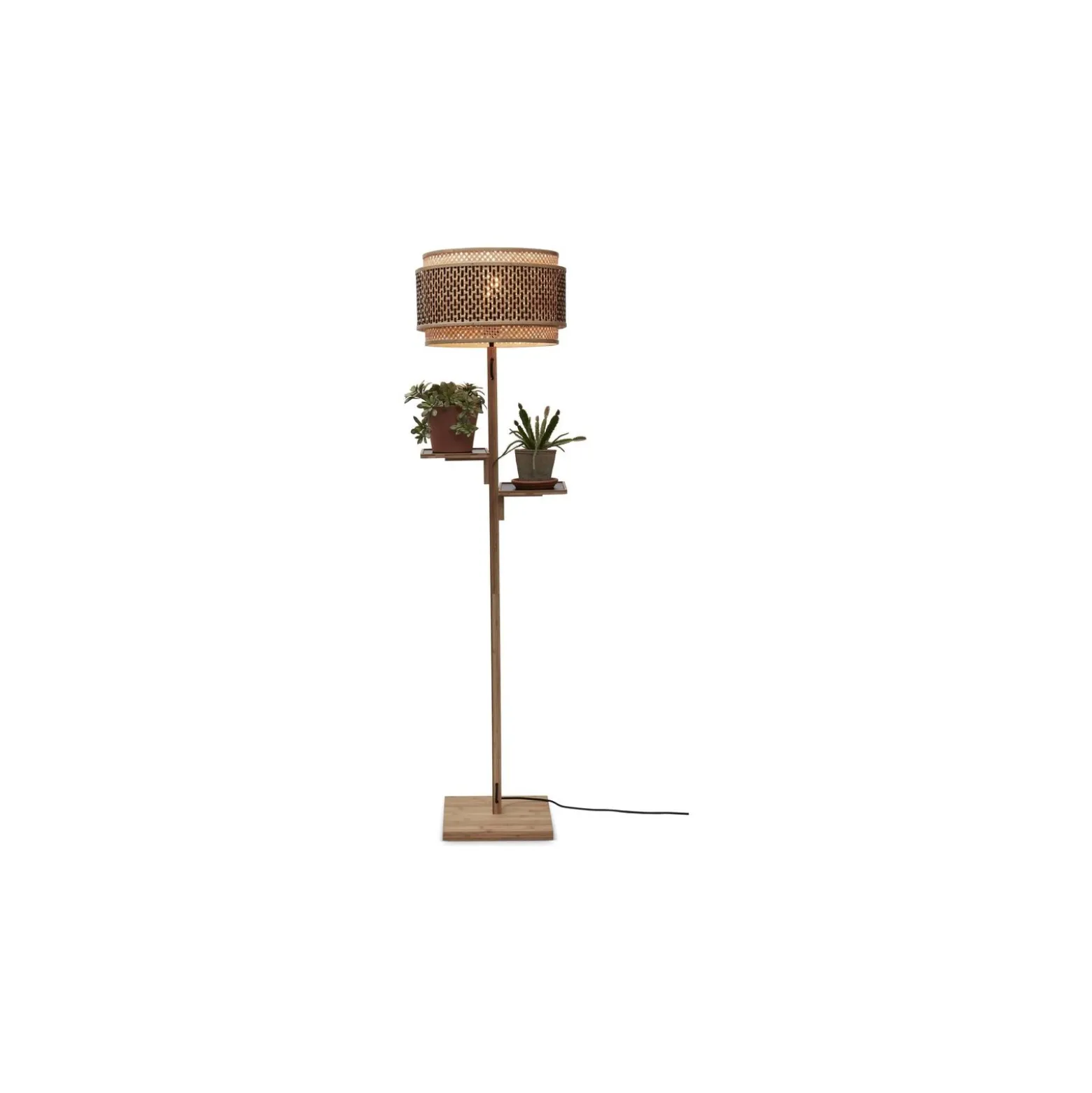 Good&Mojo Golvlampa Bhutan Bambu Brun | Passande för 1x E27