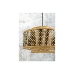 Good&Mojo Golvlampa Bhutan Bambu Svart L| Passande för 1x E27