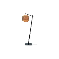 Good&Mojo Golvlampa Bhutan Bambu Svart S | Passande för 1x E27