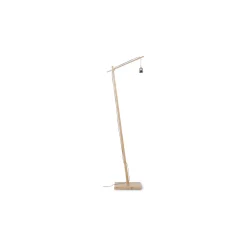 Good&Mojo Golvlampa Bhutan Bambu Svart L | Passande för 1x E27