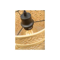 Good&Mojo Golvlampa Bhutan Bambu Svart L | Passande för 1x E27