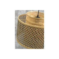 Good&Mojo Golvlampa Bhutan Bambu Svart S | Passande för 1x E27