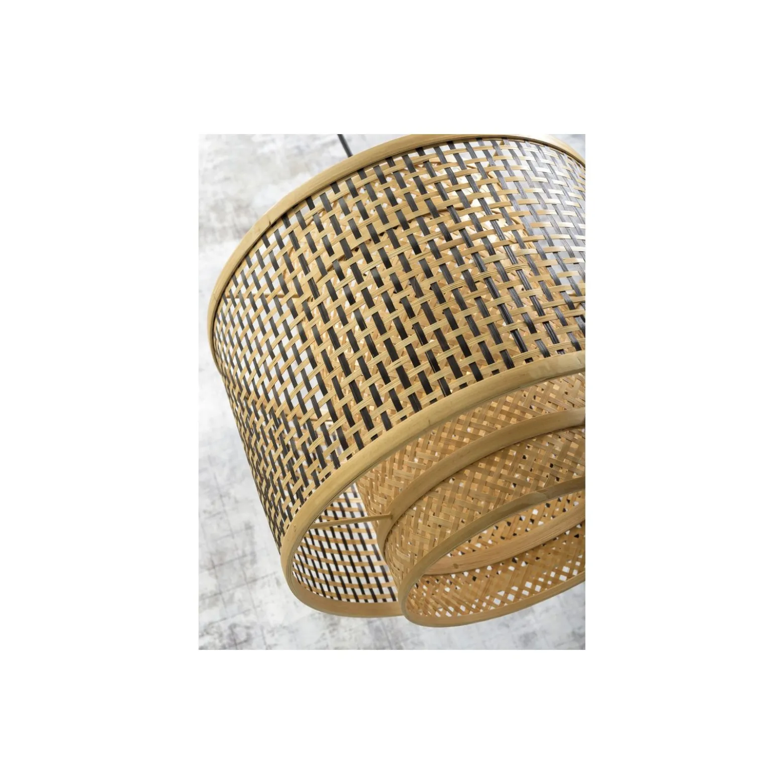 Good&Mojo Golvlampa Bhutan Bambu Svart S | Passande för 1x E27
