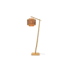 Good&Mojo Golvlampa Bhutan Bambu Svart S | Passande för 1x E27