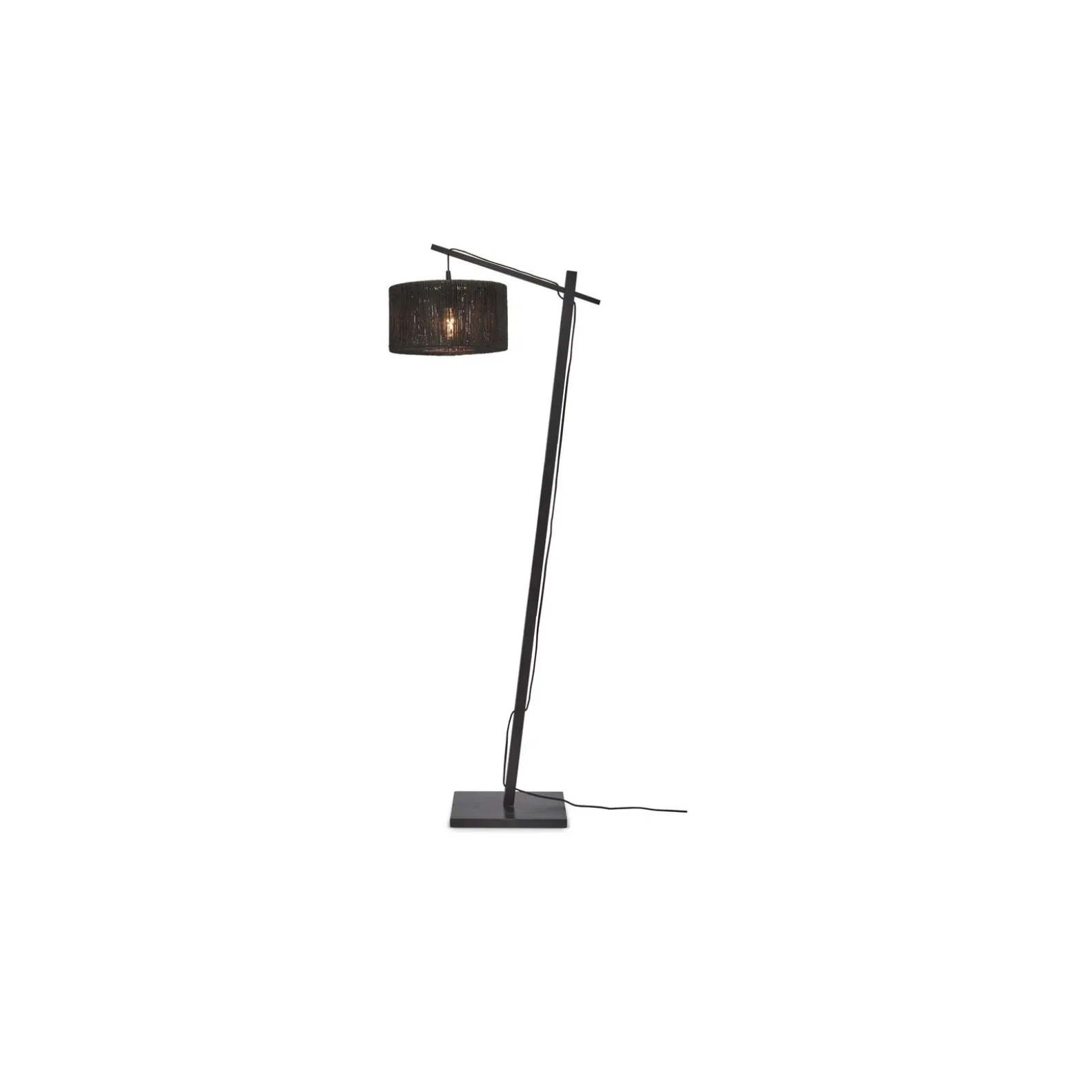 Good&Mojo Golvlampa Iguazu Bambu Svart | Passande för 1x E27