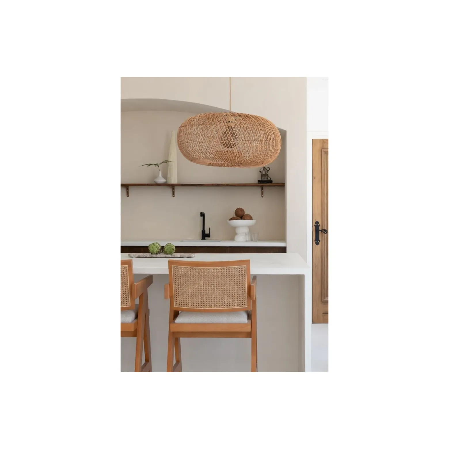 Good&Mojo Pendellampa Arizona Rattan Natural L | Passande för 1x E27