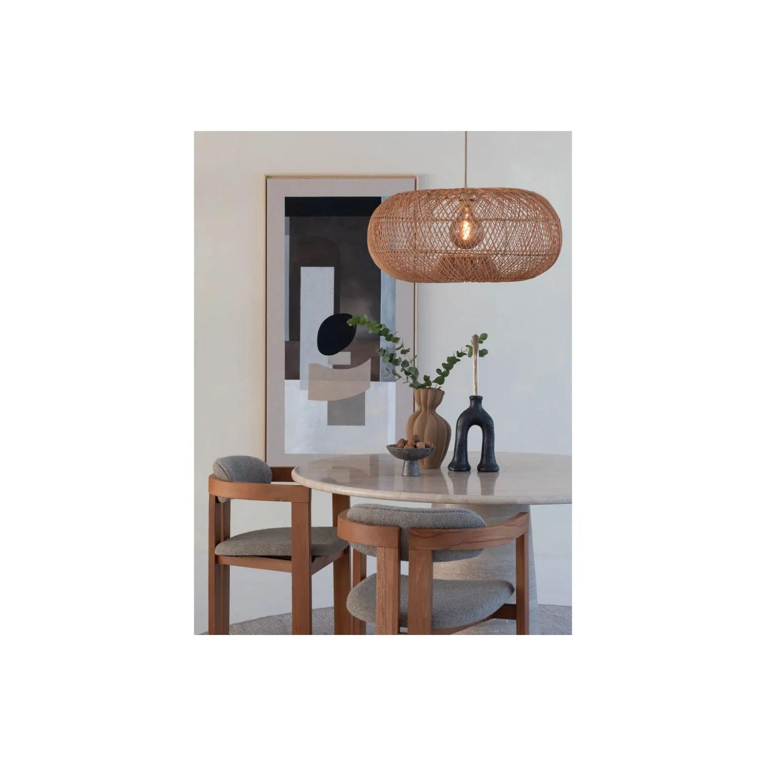 Good&Mojo Pendellampa Arizona Rattan Natural L | Passande för 1x E27