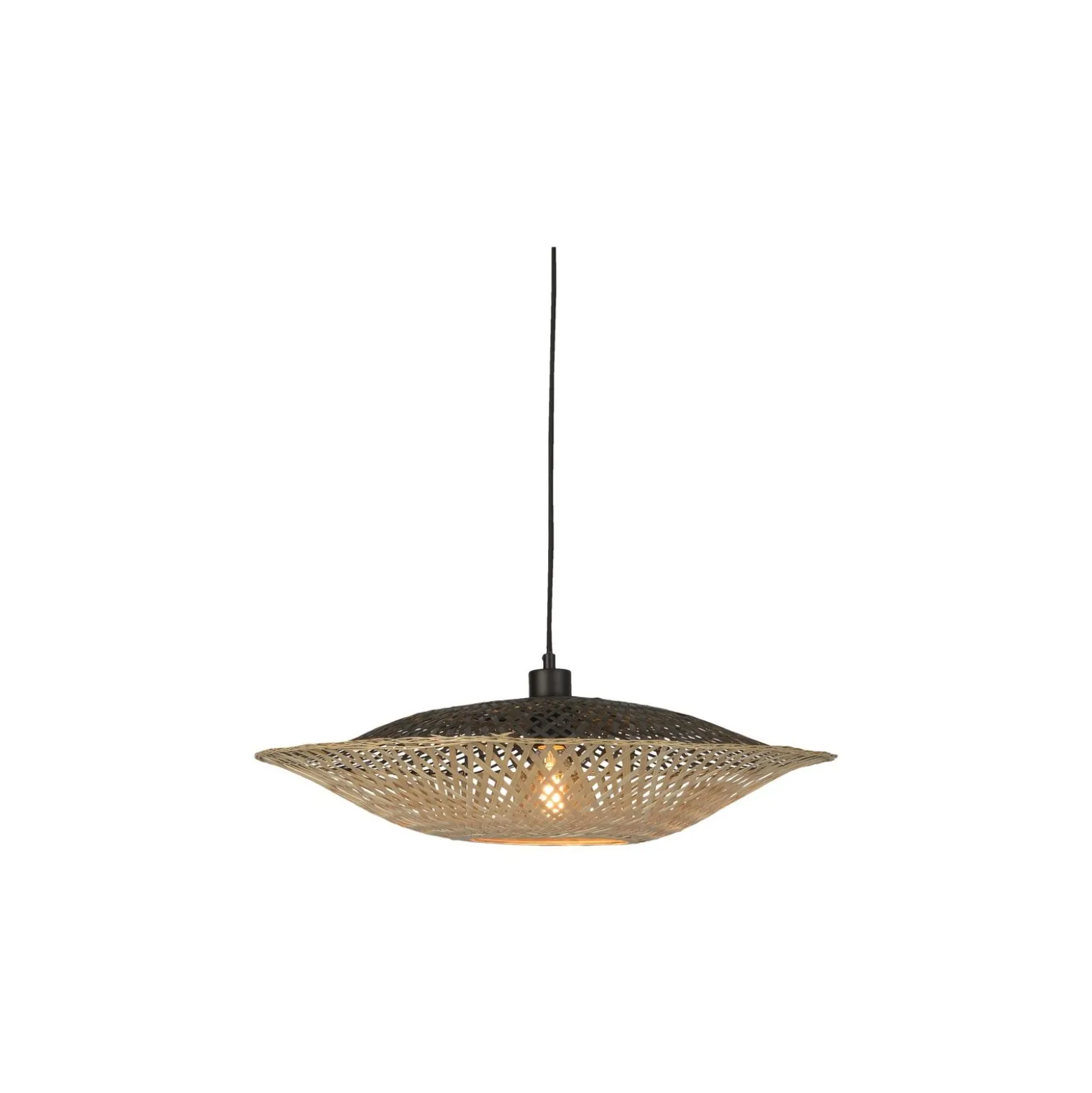 Good&Mojo Pendellampa Kalimantan Bambu Svart S | Passande för 1x E27