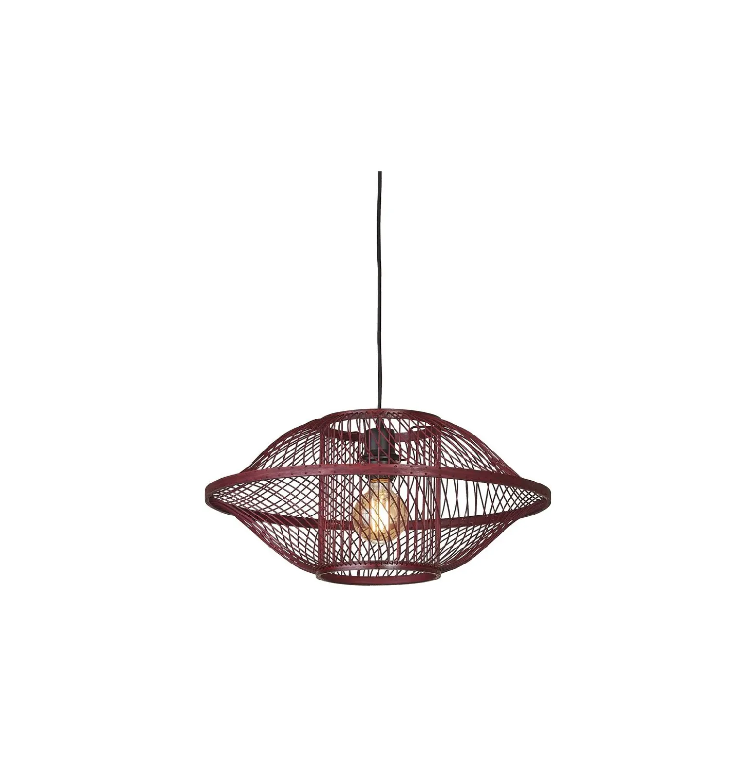 Good&Mojo Pendellampa Maui Bambu Burgundy S | Passande för 1x E27