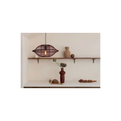 Good&Mojo Pendellampa Maui Bambu Burgundy S | Passande för 1x E27