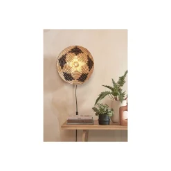 Good&Mojo Vägglampa Andros Svart/Natural | Passande för 1x E27