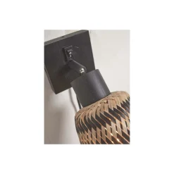 Good&Mojo Vägglampa Java Bambu Svart | Passande för 1x E27