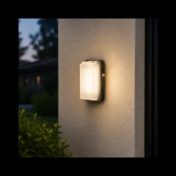 Interlight LED Plafond Vandalsäker Svart 8W 600lm - 840 Kallvit | IP65 - Ljussensor
