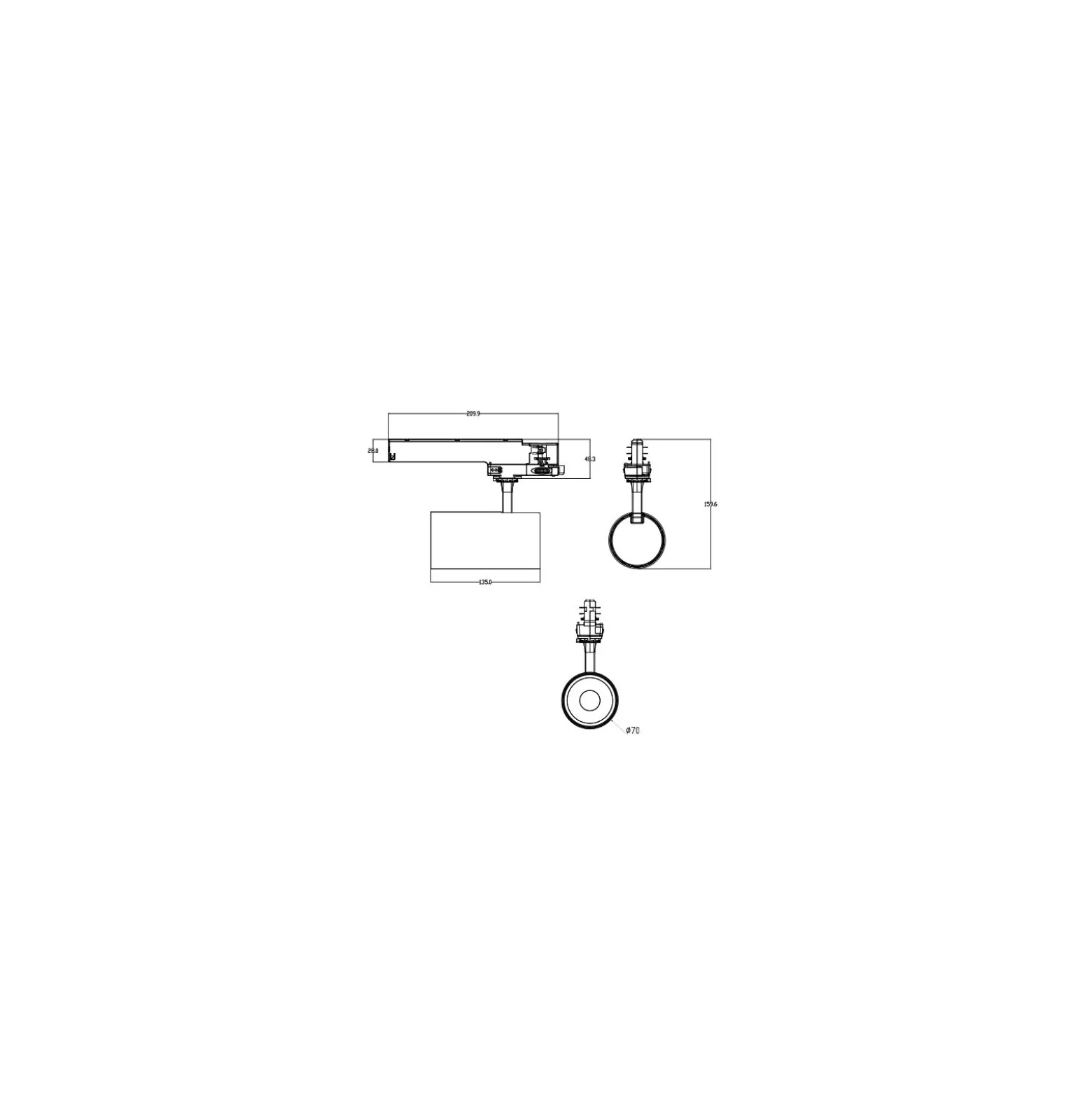 Interlight LED-skenbelysning Sense Svart 15W 1150lm 36D - 922-965 Justerbar Vit | incl. AI Sensor