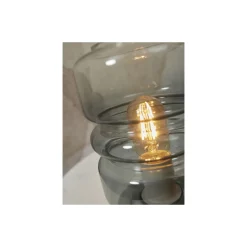 It's about RoMi Bordslampa Verona Glas Grå | Passande för 1x E27
