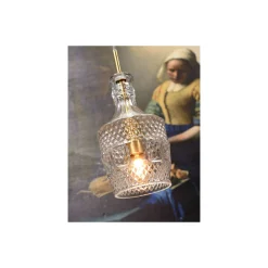 It's about RoMi Pendellampa Brussels Glas Guld | Passande för 1x E14