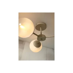 It's about RoMi Taklampa Aspen Glas Vit | Passande för 3x E14