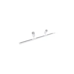 Komplett set 1-Fas Rail L 2 x 2 Meter Vit | incl. 10x Spot + GU10 2700K 3W Dimbar + Ändkåpa, Strömkontakt och L -Anslutningsstycke