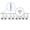 Komplett set 1-Fas Rail 3 Meter Vit | incl. 8x Spot + GU10 2700K 3W Dimbar + Ändkåpa, Strömkontakt och I-Anslutningsstycke