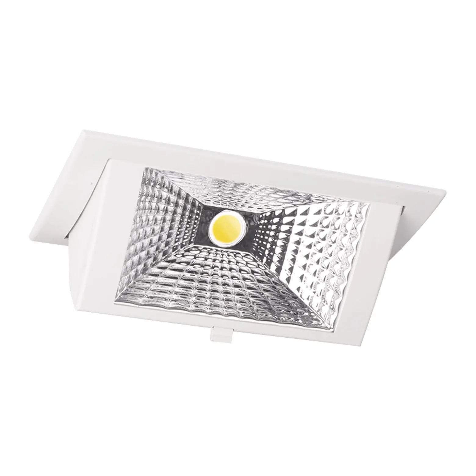 LED Downlight Wallwasher Wally Medium Vit 27W 3700lm 78x100D - 830 Varm Vit - 238x145mm