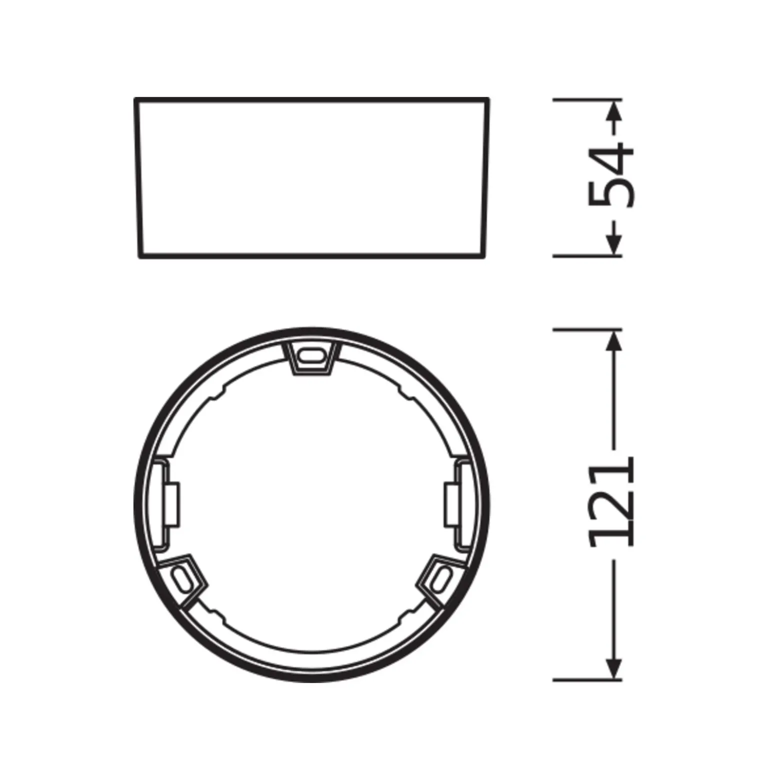 Ledvance Downlight Ram Slim Runda För DN105