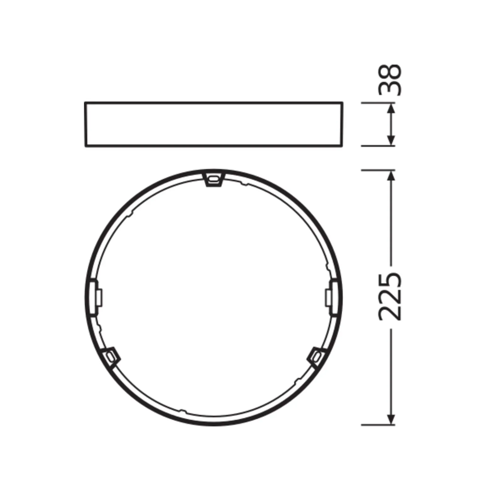 Ledvance Downlight Ram Slim Runda För DN210