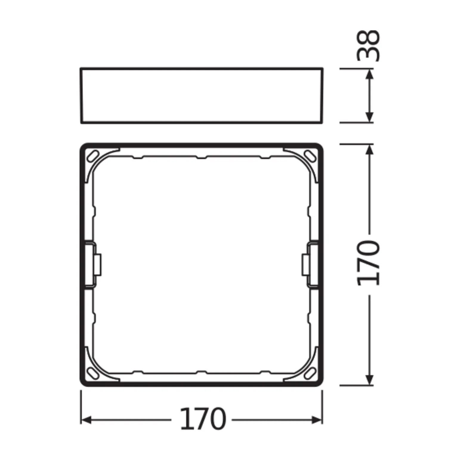 Ledvance Downlight Ram Värde Fyrkant For SQ155
