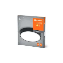 Ledvance LED Plafond Moia Svart 24W 1800lm - 830 Varm Vit | 380mm - IP20