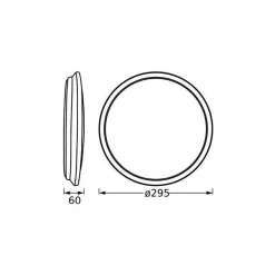 Ledvance LED Plafond Orbis Dublin Silver 16W 1100lm - 830 Varm Vit | 300mm - IP20