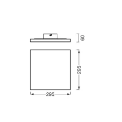 Ledvance LED Plafond Planon Trimlös Vit 300x300mm 20W 1600ln - 830 Varm Vit | IP20