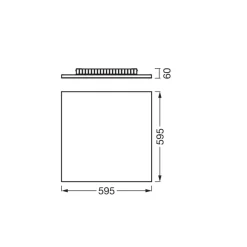 Ledvance LED Plafond Planon Trimlös Vit 600x600mm 40W 3300lm - 830 Varm Vit | IP20