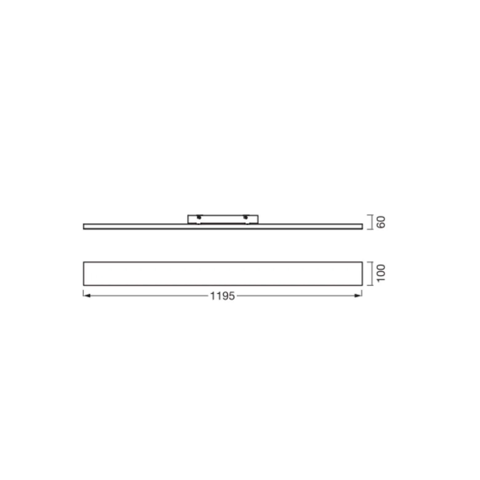Ledvance LED Plafond Planon Trimlös Vit 1200x100mm 35W 2500lm - 830 Varm Vit | IP20