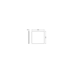 Ledvance LED Plafond Surface Platt Ljus-källor Fyrkant Vit 23W 3780lm - 830-840 CCT | 500mm - IP20
