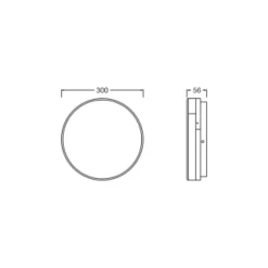 Ledvance LED Plafond Surface Disc Vit 21W 2520lm - 830-840 CCT | IP20 - 3 Timmar Nödbelysning - Rörelse- och Ljussensor