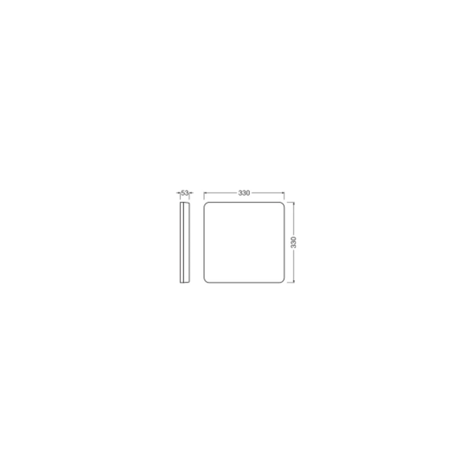 Ledvance LED Plafond Surface Platt Ljus-källor Fyrkant Vit 16W 2660lm - 830-840 CCT | 300mm - IP20