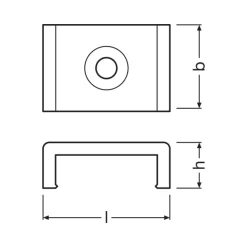 Ledvance LED-ljusslingor Mounting Fäste för Profil PF03 Transparent