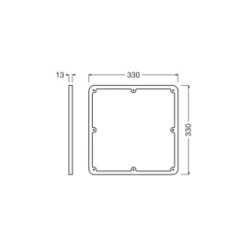 Ledvance Surface Flat Ram 330 Fyrkant