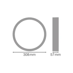 Ledvance Surface Plafond Ring 300 Svart