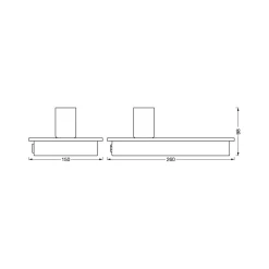 Ledvance Bordslampa Decor Trä/Svart | Passande för 1xE27 - Touch/3-Stegs Dimbar